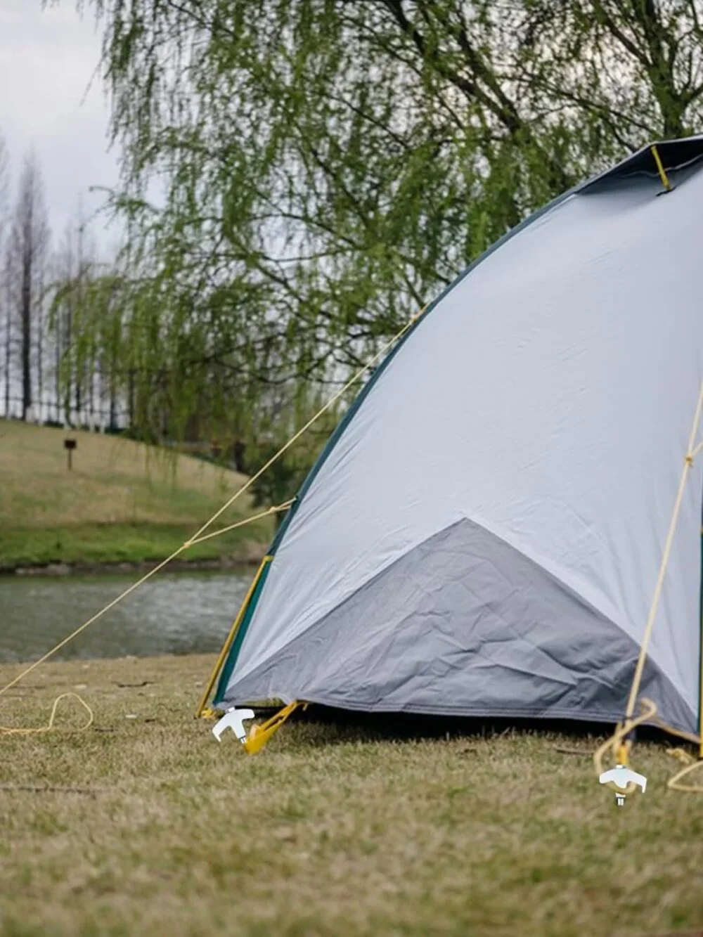 Ground Anchors Screw in, Metal Threaded Tent Spikes, Camping Pegs for Canopies